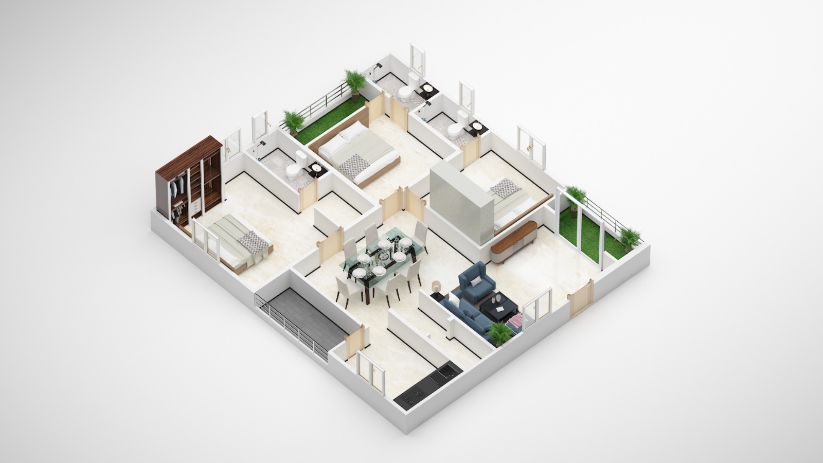 3DFloorPlan of SS Navya Exotica