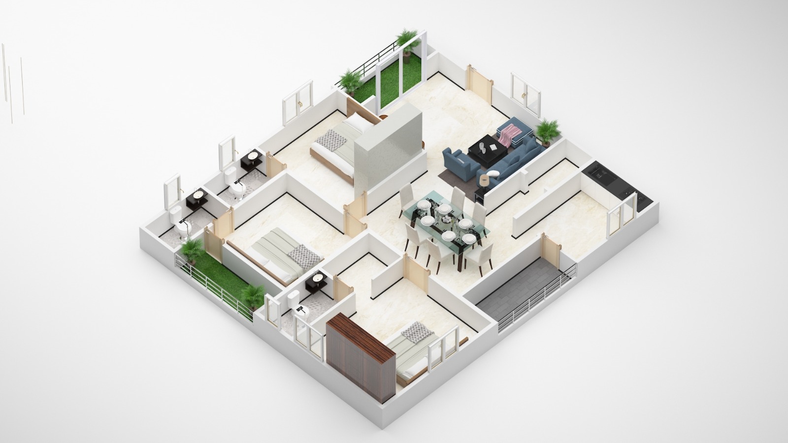 3DFloorPlan of SS Navya Exotica