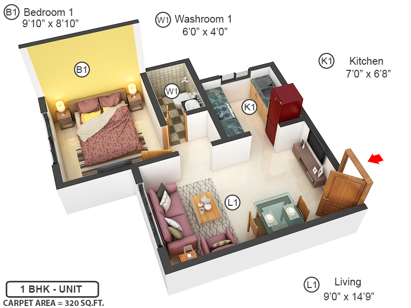 3DFloorPlan of Metropolis Bayside