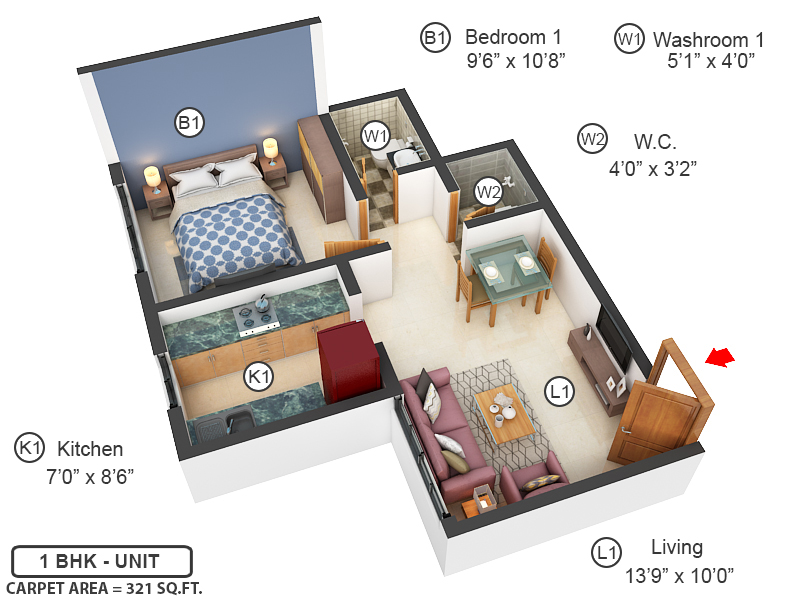 3DFloorPlan of Metropolis Bayside