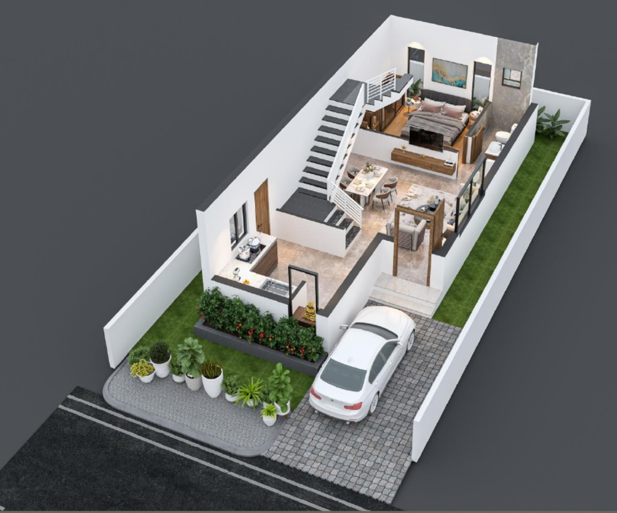 3DFloorPlan of Indo Eco O2 Zone Villas