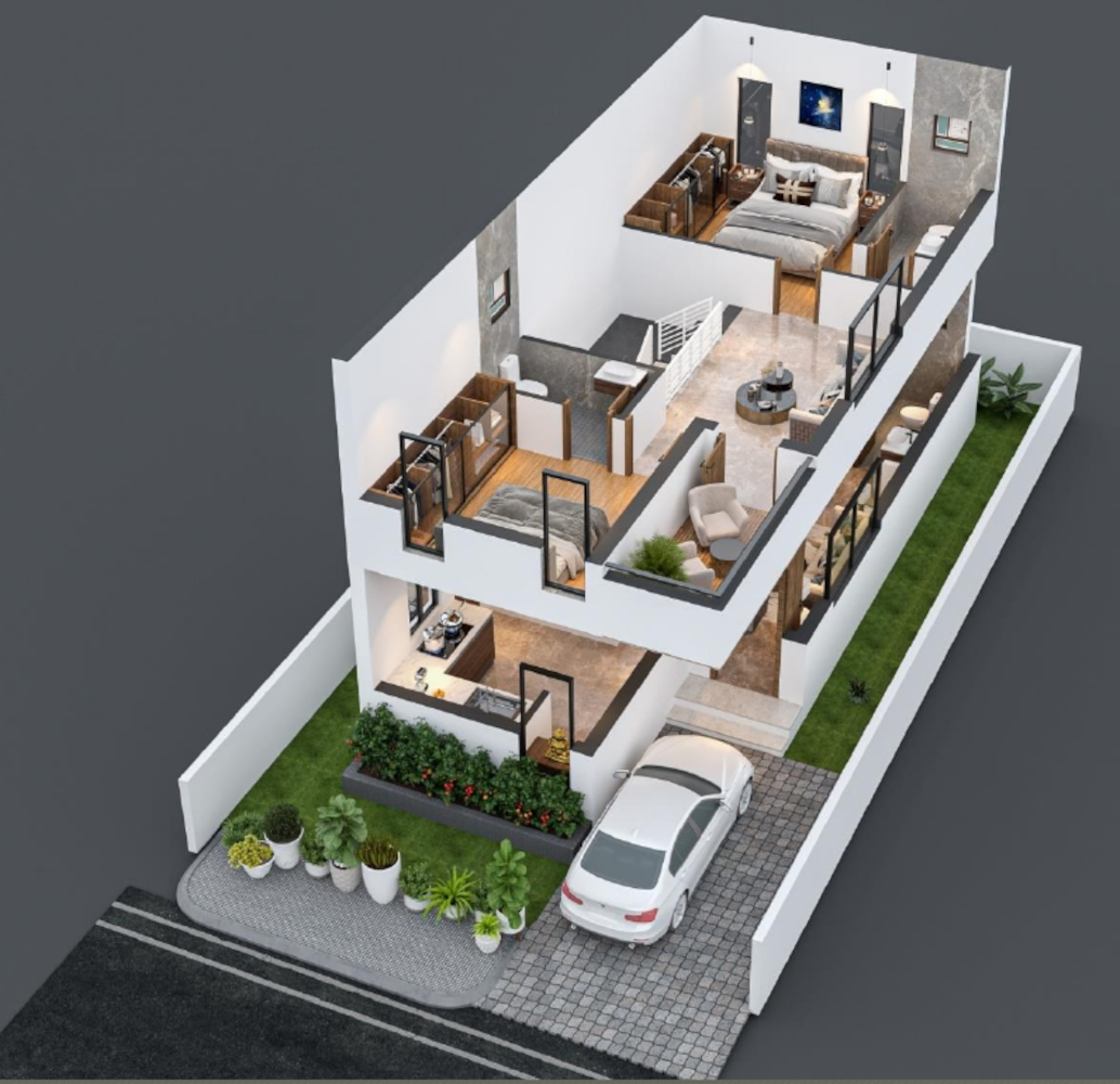 3DFloorPlan of Indo Eco O2 Zone Villas