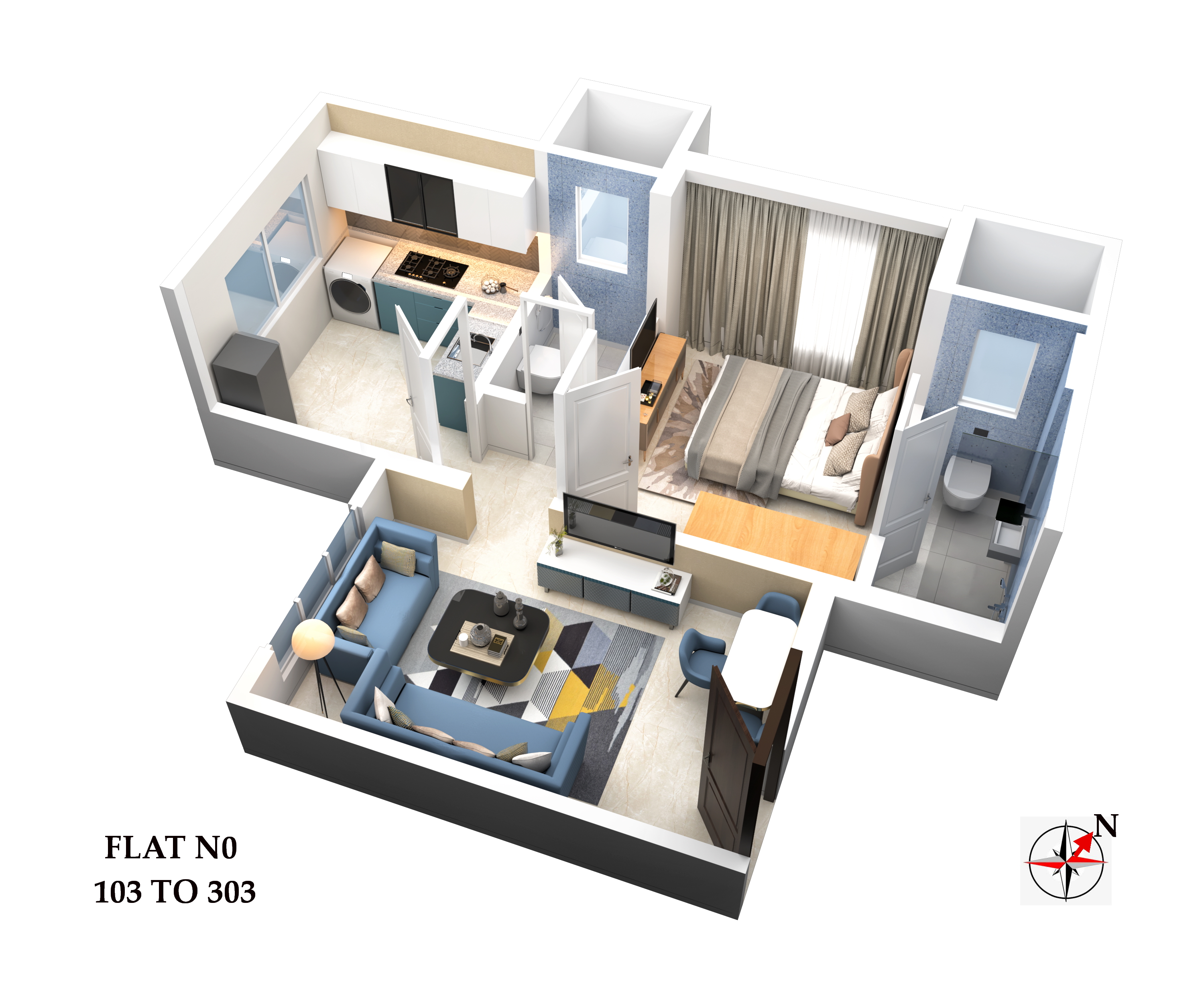 3DFloorPlan of Vishnu Bhavan