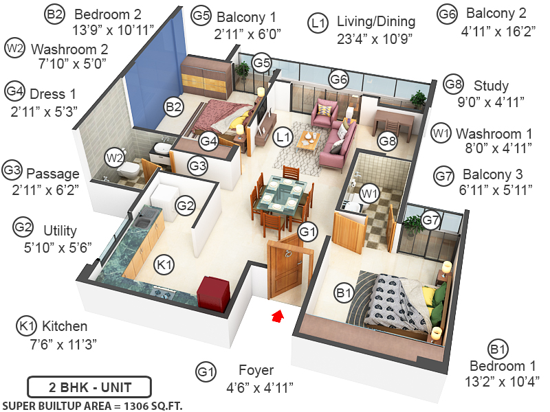 3DFloorPlan of Engrace