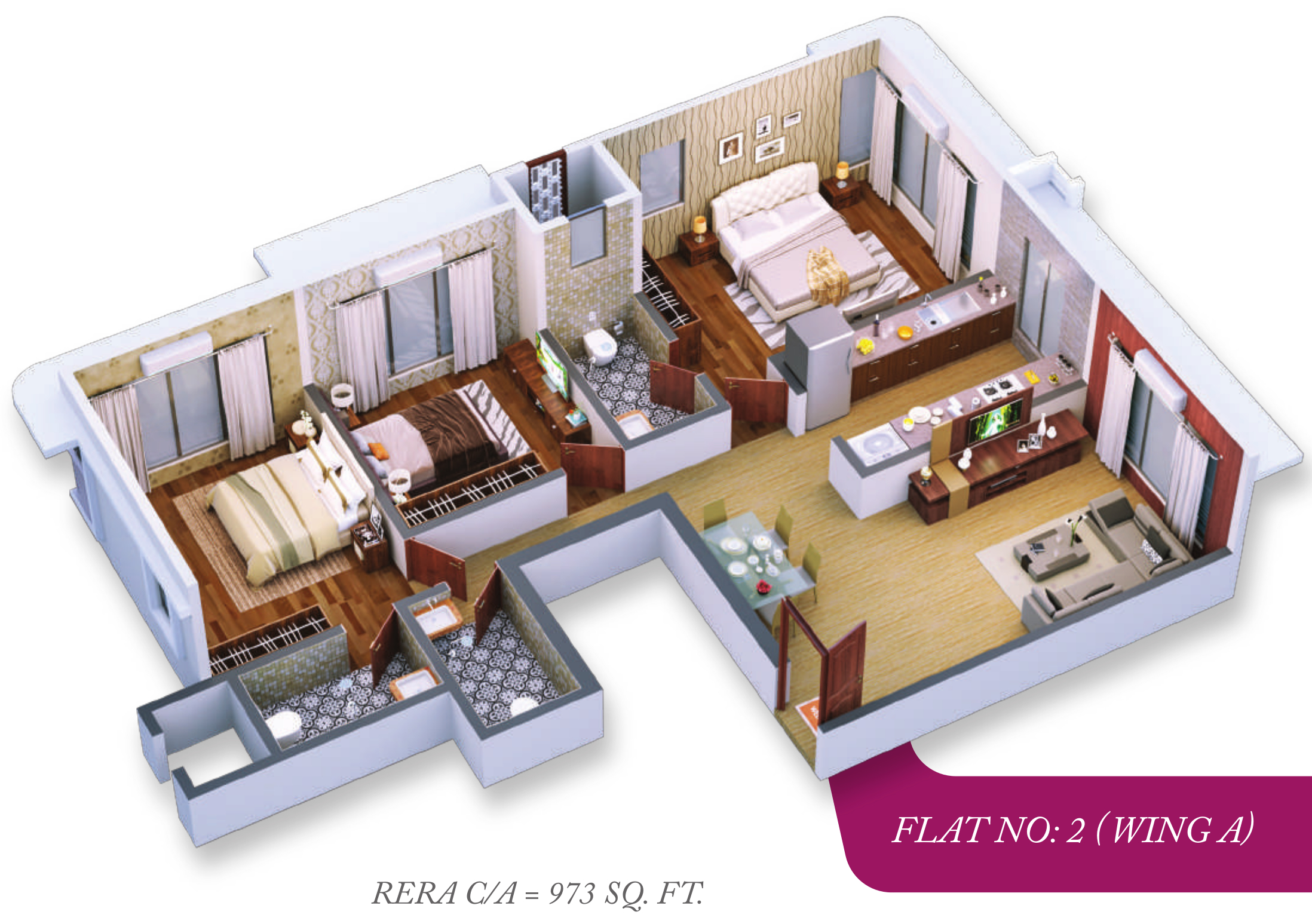 3DFloorPlan of Zee Manubharati