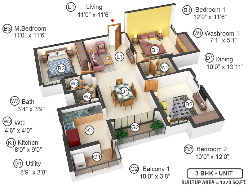 3DFloorPlan of DRA Urbania