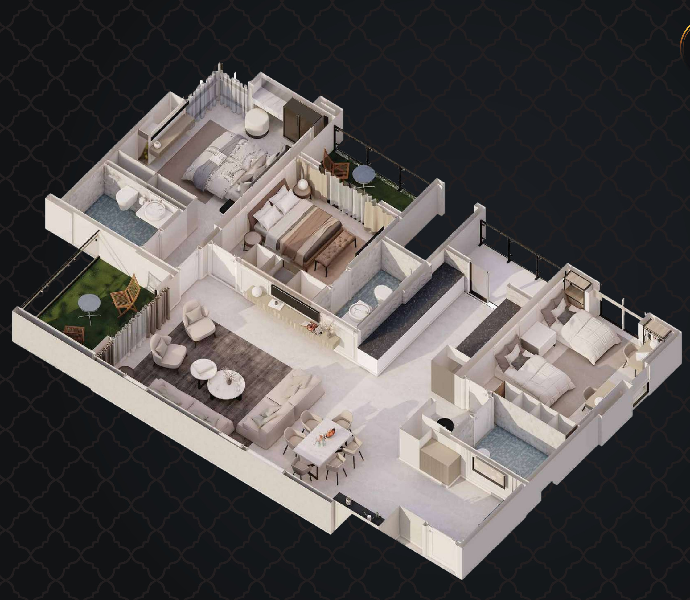 3DFloorPlan of Ikon Queens Tower