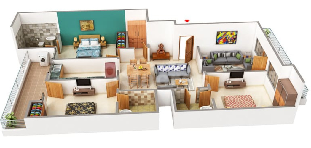 3DFloorPlan of BP Homes Builder Floor