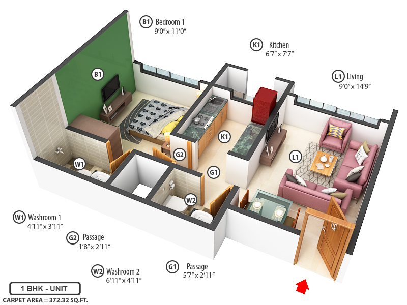 3DFloorPlan of JP Parkway
