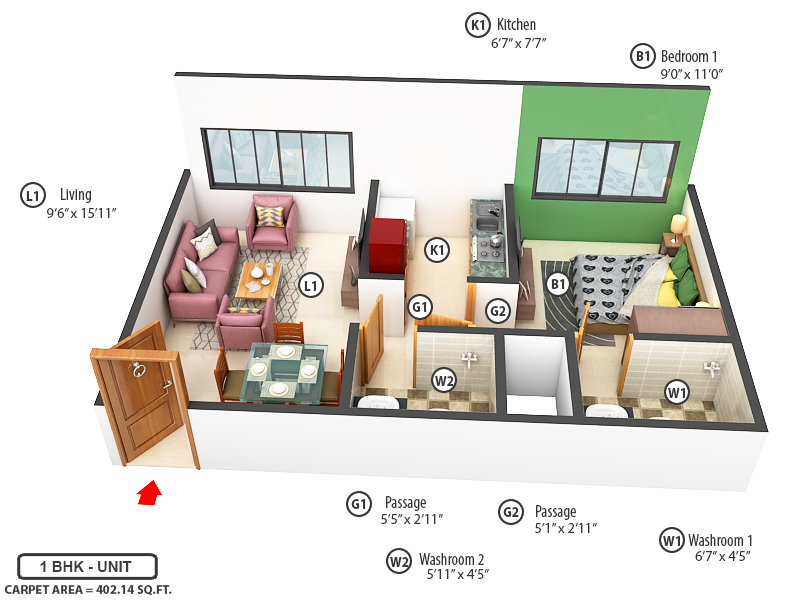 3DFloorPlan of JP Parkway