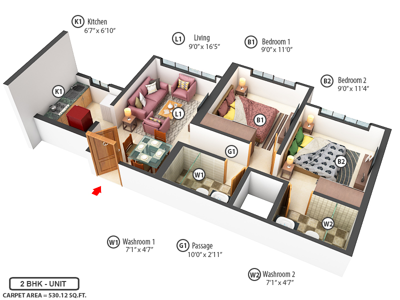 3DFloorPlan of JP Parkway
