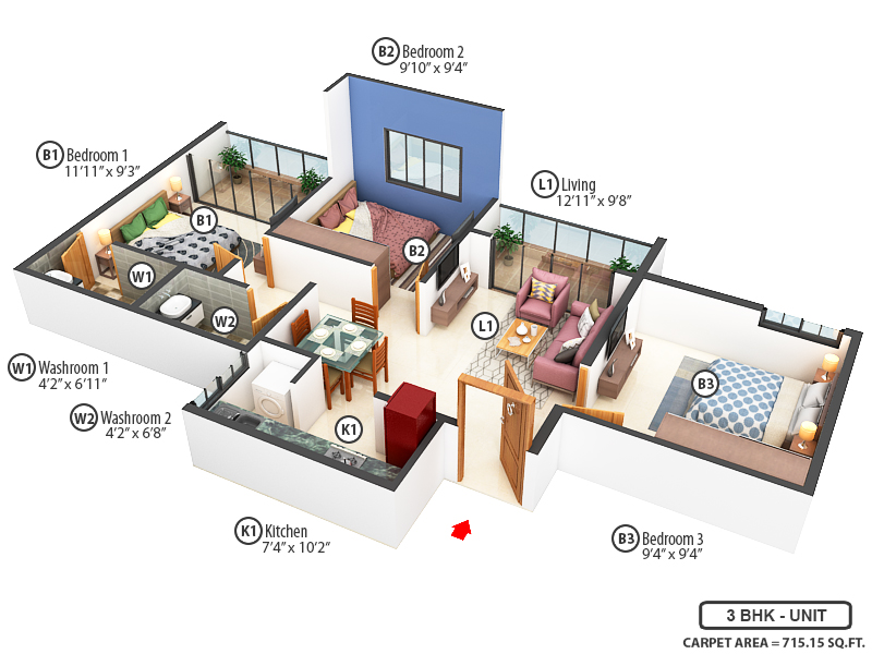 3DFloorPlan of Vision Rhythm