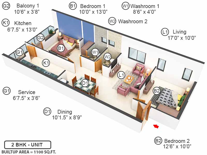 3DFloorPlan of Pearl Jazz