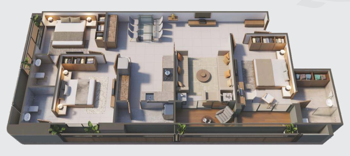 3DFloorPlan of Parishram Florenza