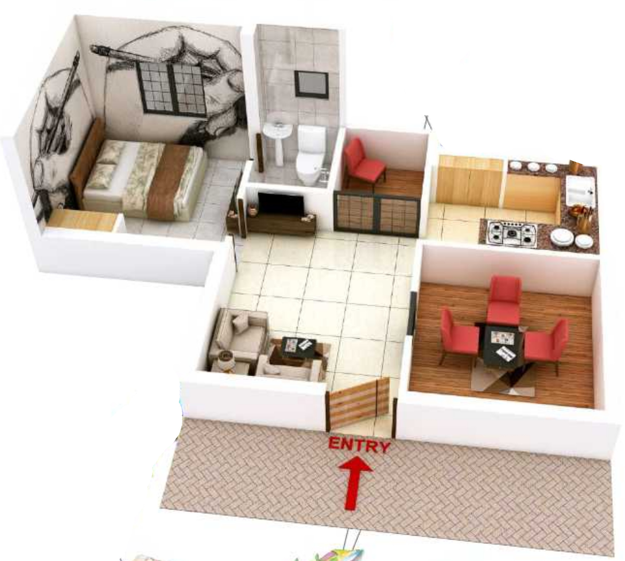 3DFloorPlan of AK Crystal