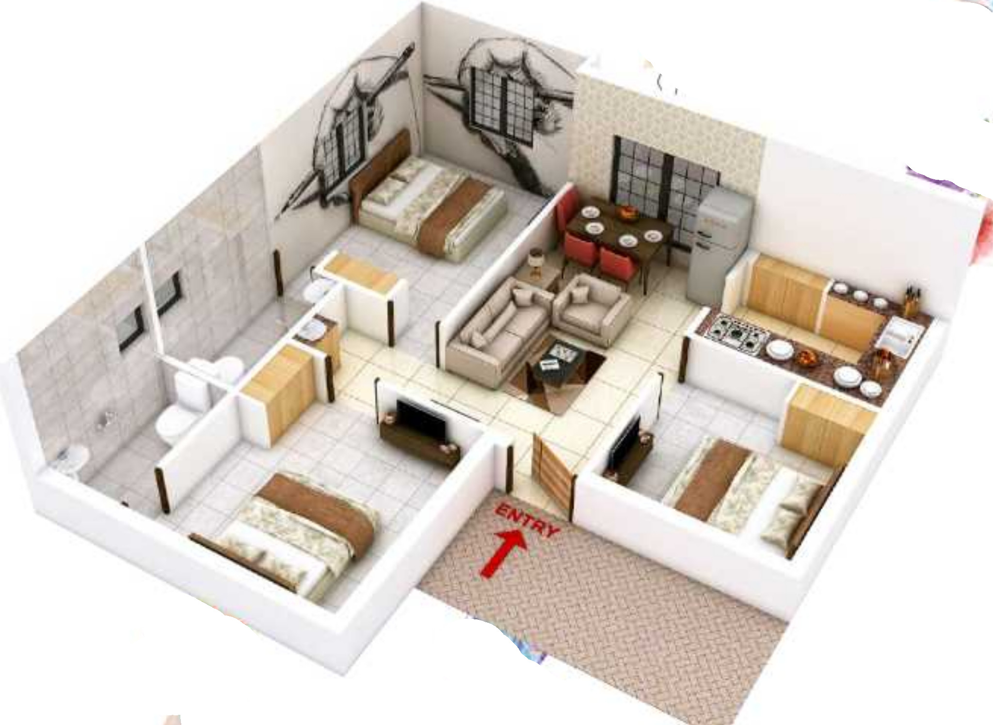 3DFloorPlan of AK Crystal