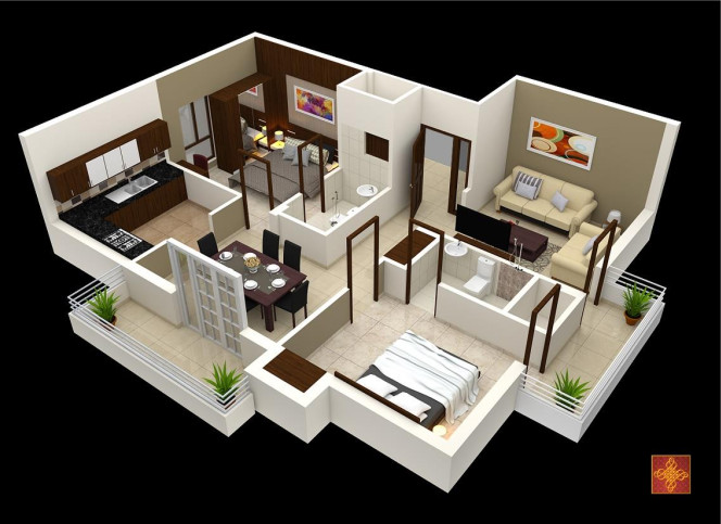 3DFloorPlan of Karthik Residency