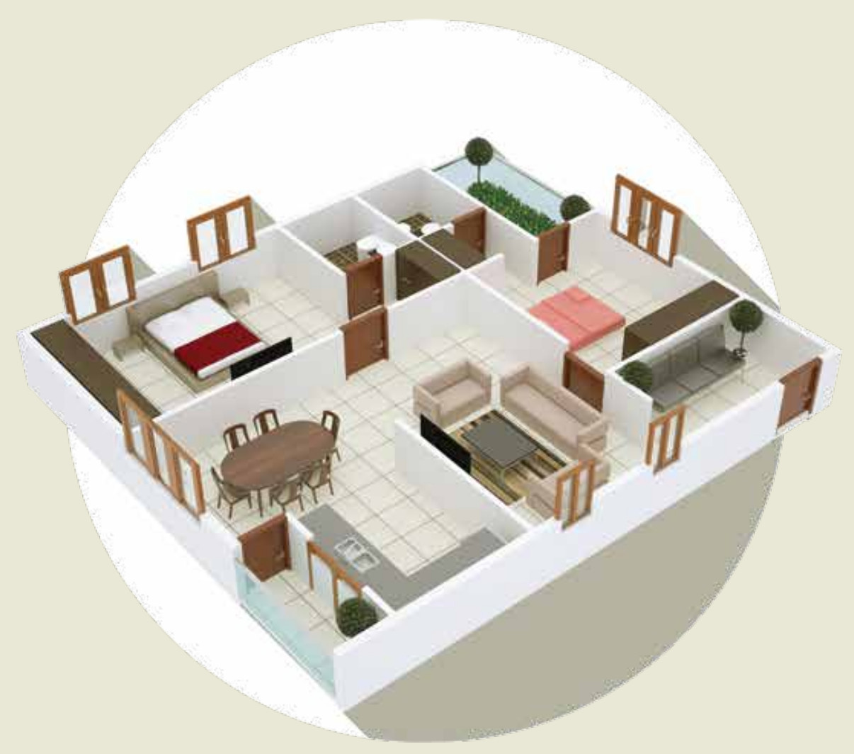 3DFloorPlan of MRK Sri Kamatchi Apartments