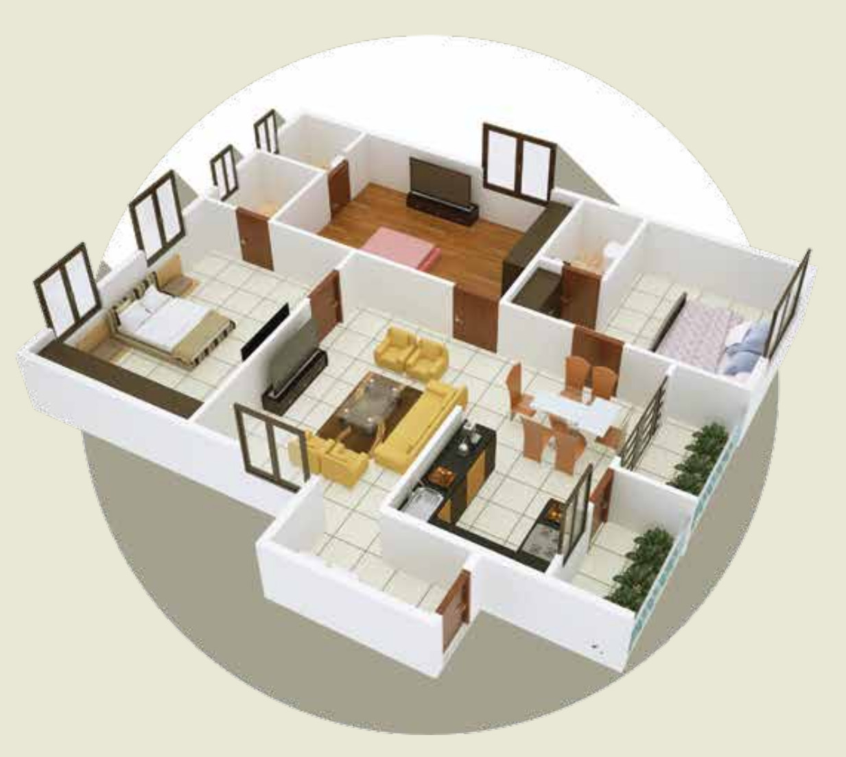 3DFloorPlan of MRK Sri Kamatchi Apartments