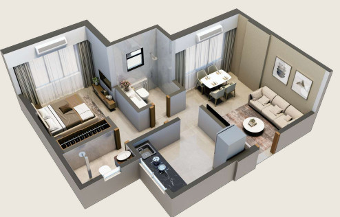 3DFloorPlan of Gloriosa Parijat CHS Sra Ltd