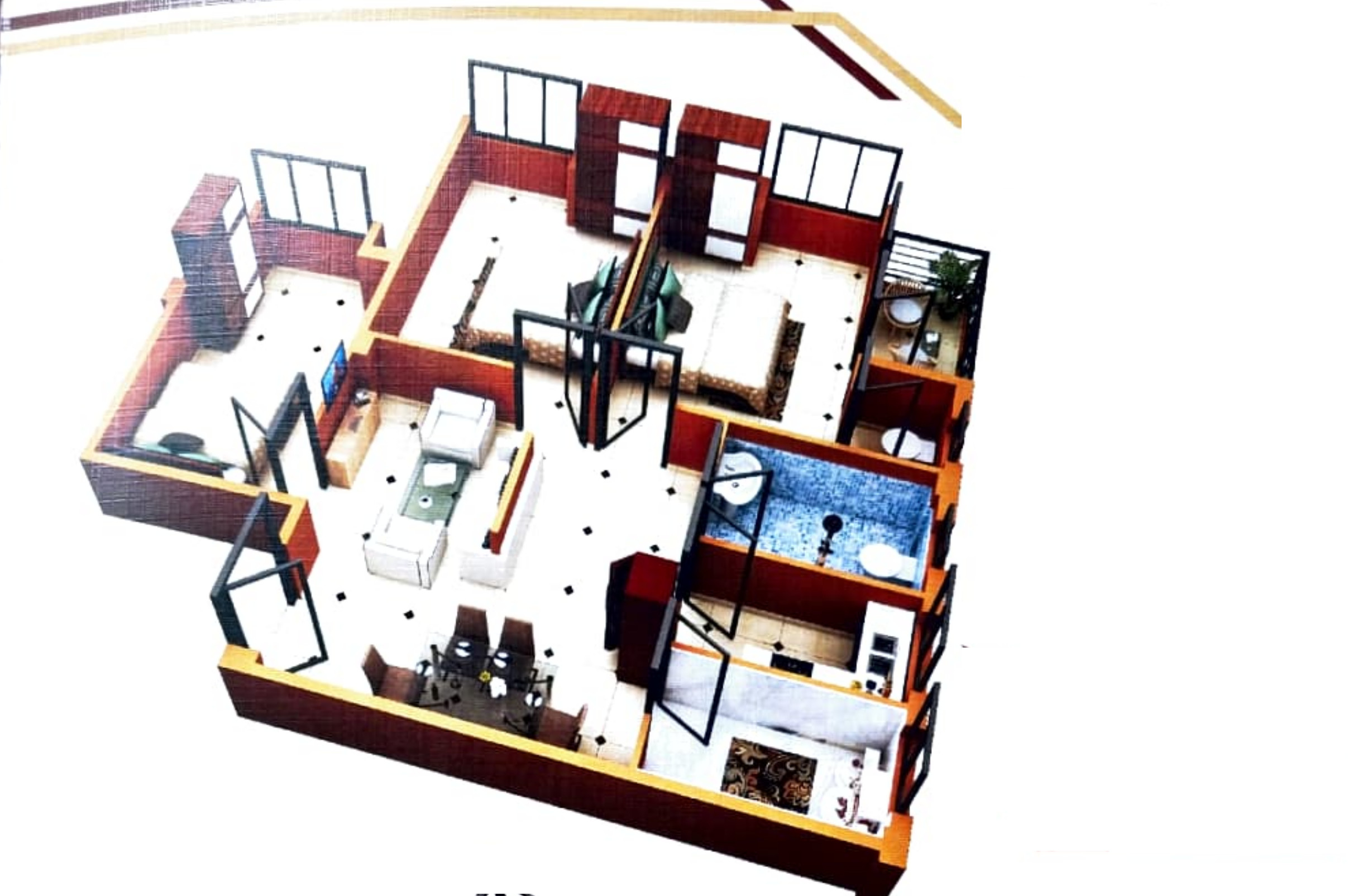 3DFloorPlan of Akaar Villa