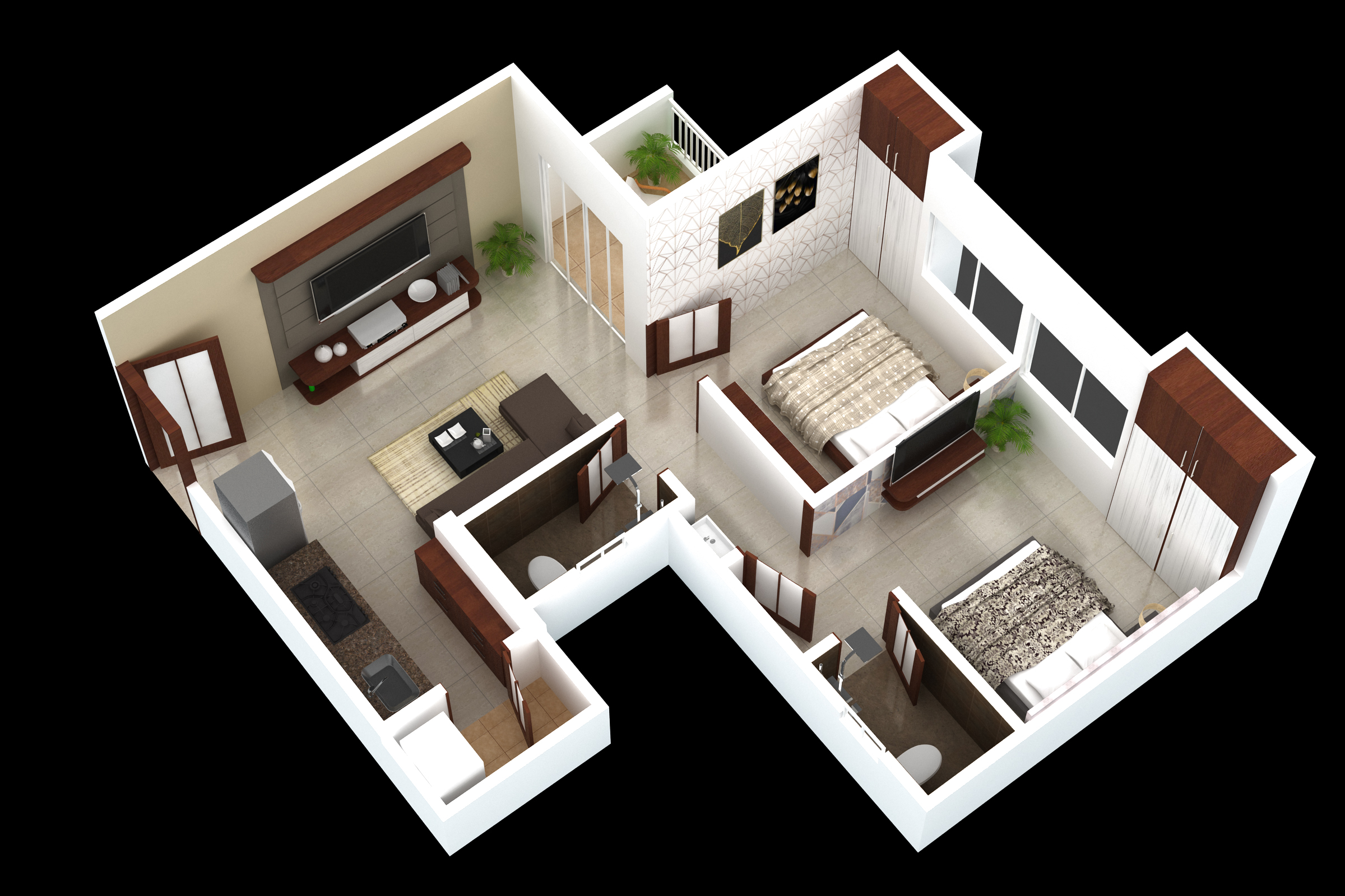 3DFloorPlan of NG Madhuban