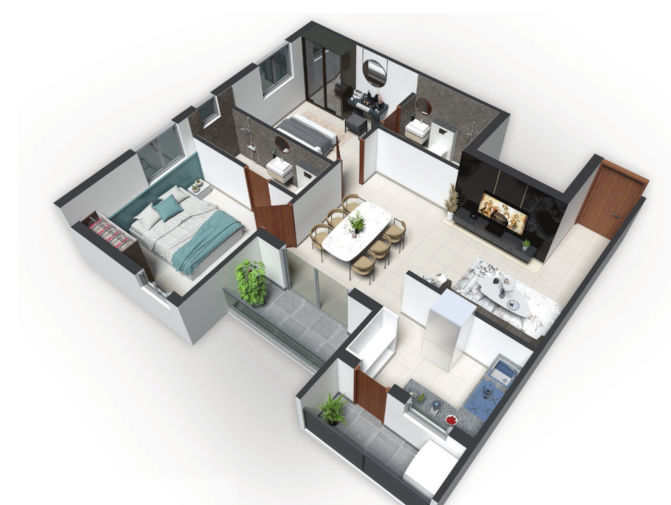 3DFloorPlan of GP Homes Elanza