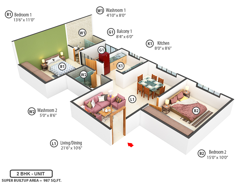 3DFloorPlan of SRL Majestic