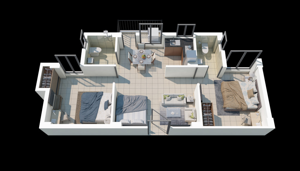 3DFloorPlan of Gems City