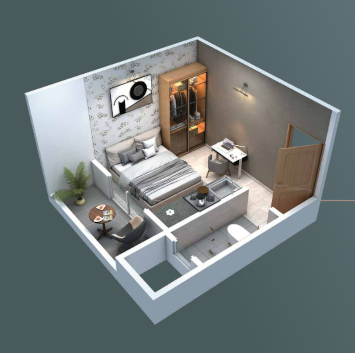 3DFloorPlan of Bramhacorp Townhouse B