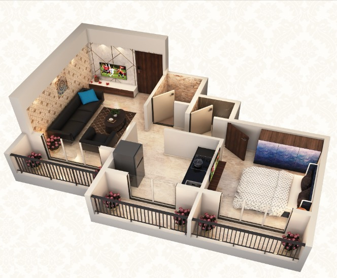 3DFloorPlan of Balaji Heritage