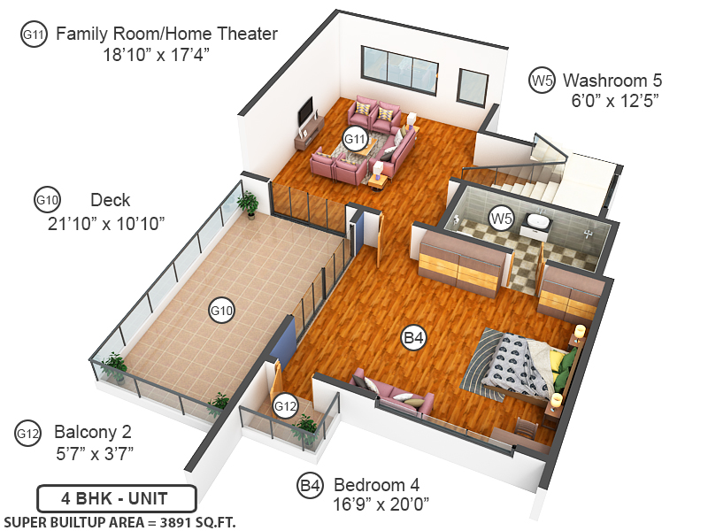 3DFloorPlan of Raj Viviente