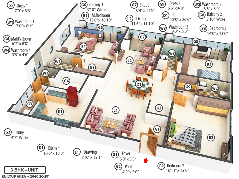3DFloorPlan of Western Springs