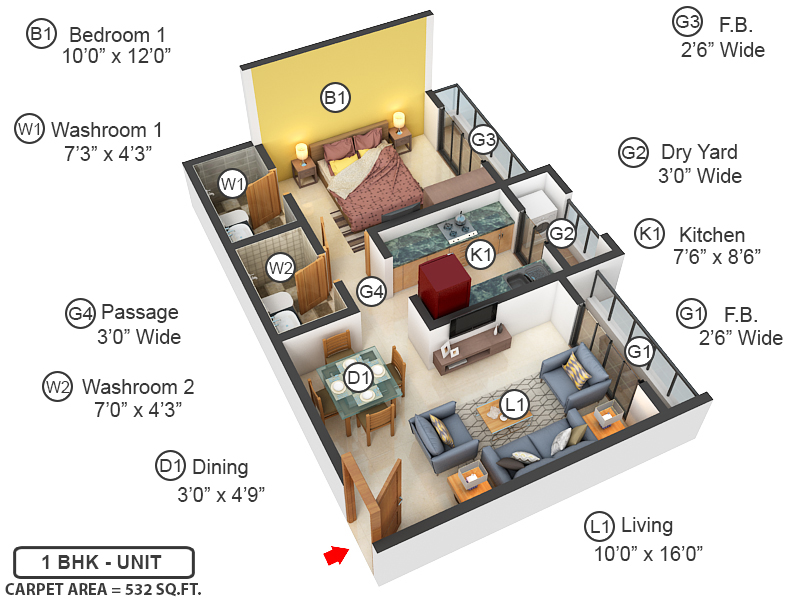 3DFloorPlan of Dattani Vertex