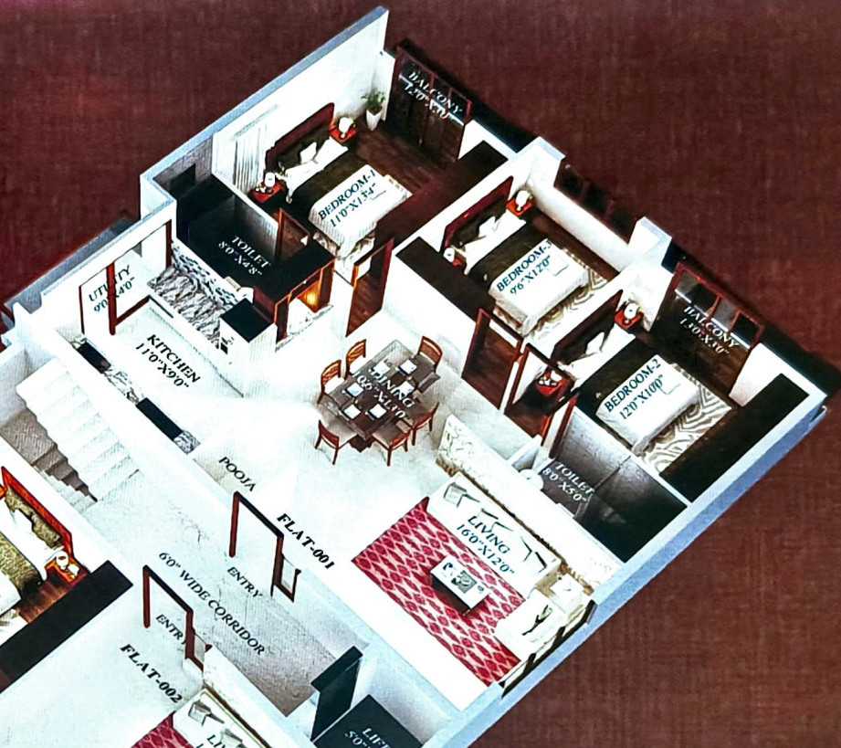 3DFloorPlan of Refulgence White Castle