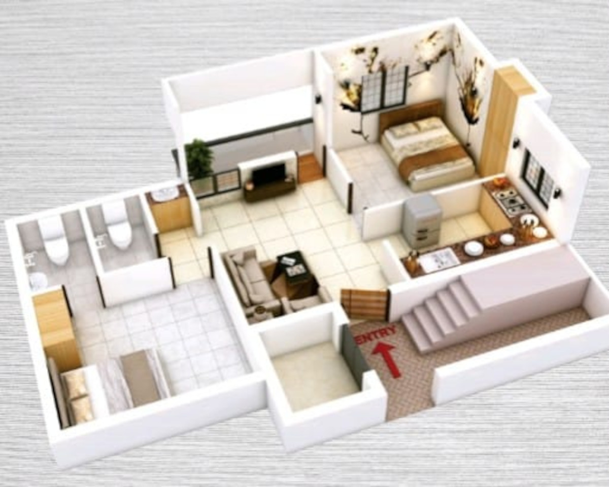 3DFloorPlan of AK Ganapathy Flats