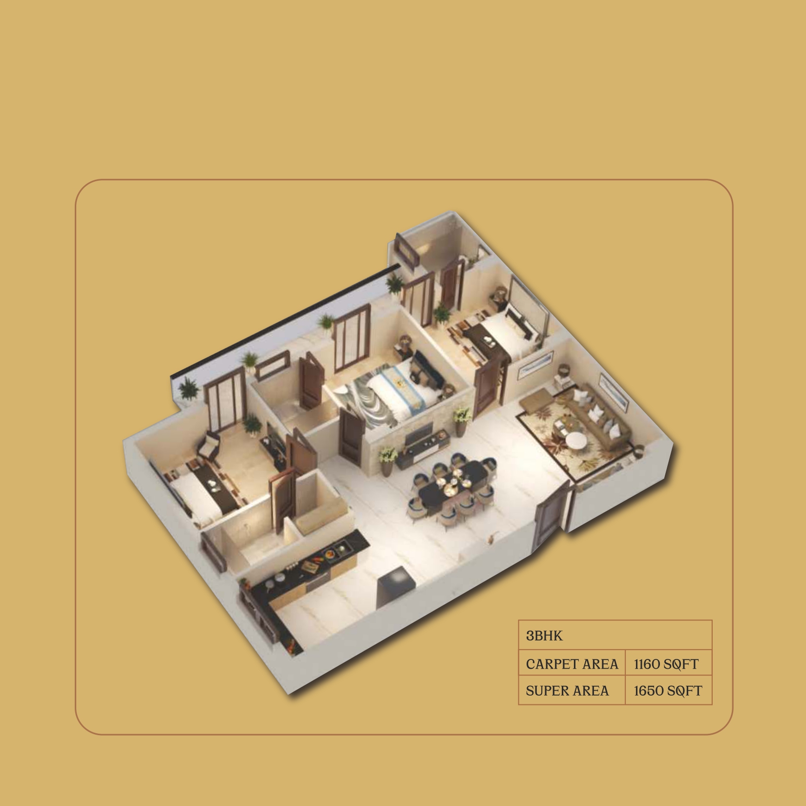 3DFloorPlan of Udai Grand
