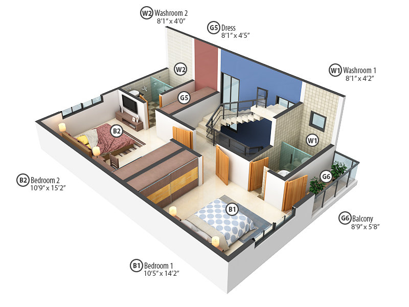 3DFloorPlan of VNR Cloverdale