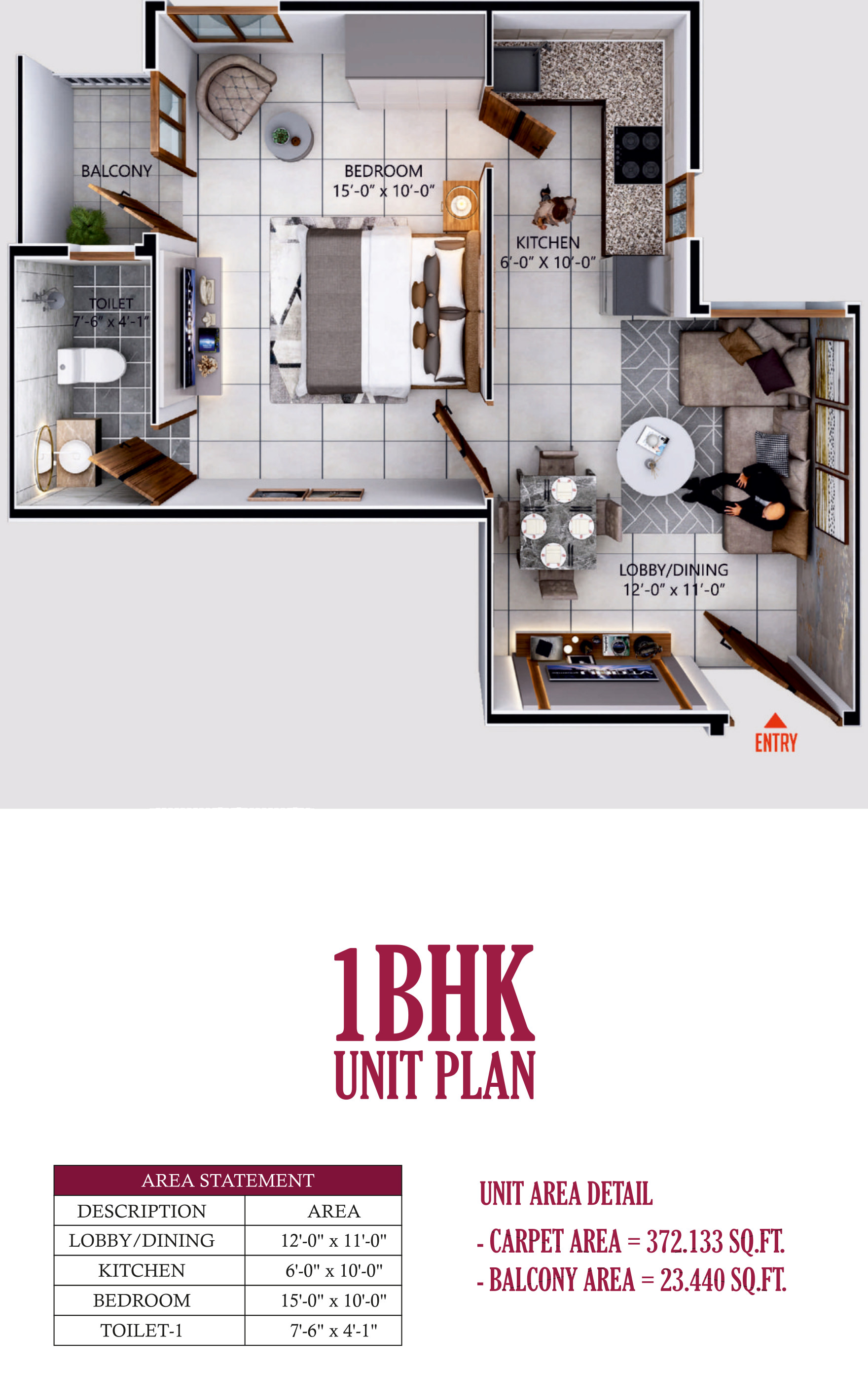 3DFloorPlan of Arttech Maulshree Heights