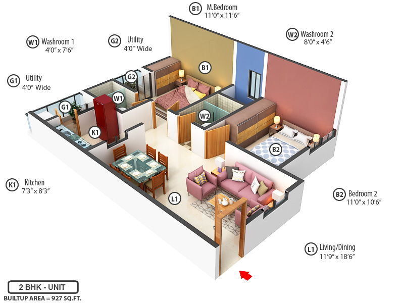 3DFloorPlan of Habulus Enclave 2