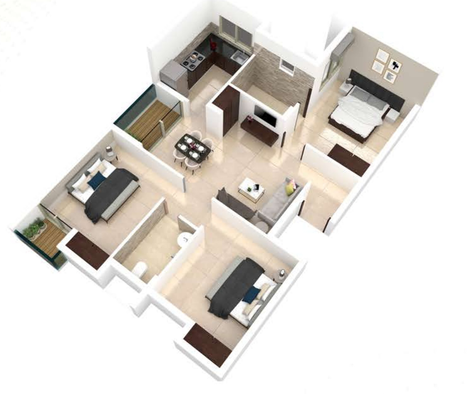 3DFloorPlan of Hi Living Serenity