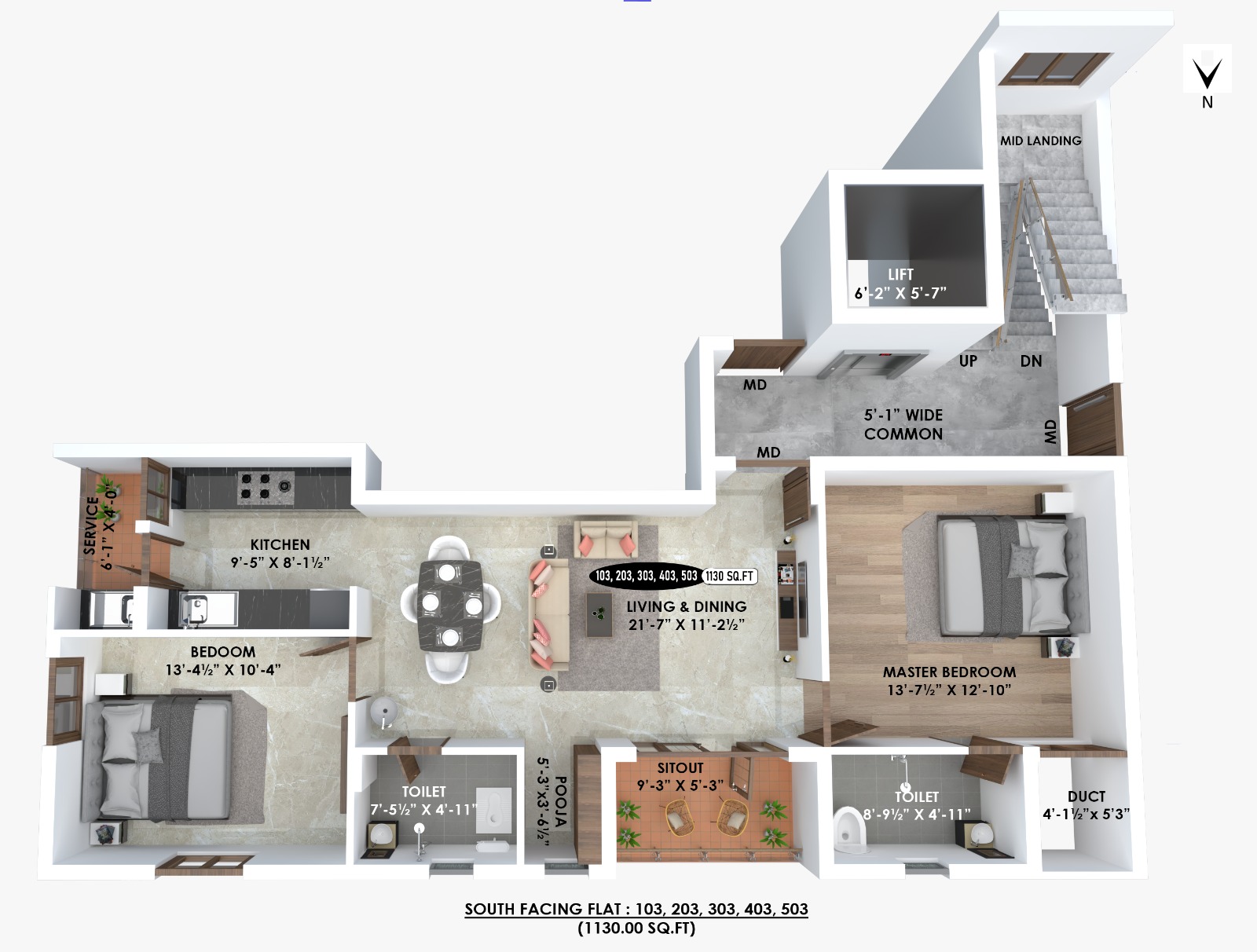 3DFloorPlan of Sai Selva