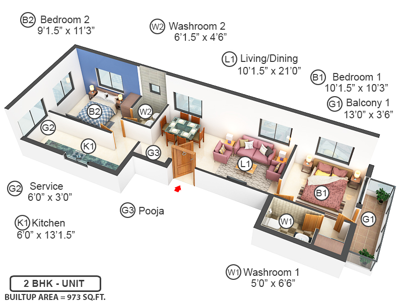 3DFloorPlan of Sri Vallii Nagaliya
