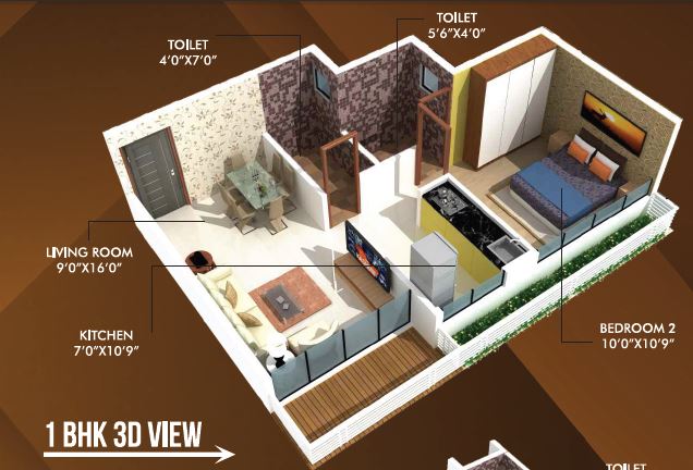 3DFloorPlan of Mahaveer Empire