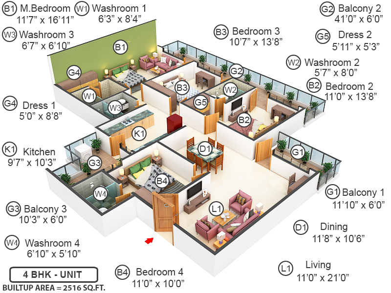 3DFloorPlan of Chintamani