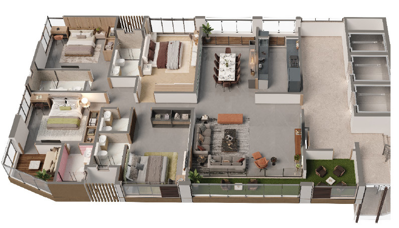 3DFloorPlan of Platinum Vista