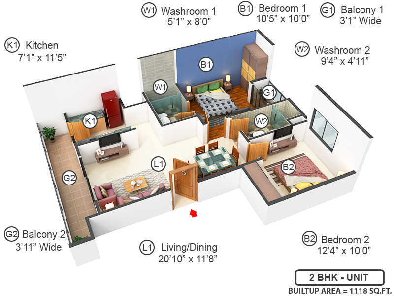3DFloorPlan of Signature Global City 93