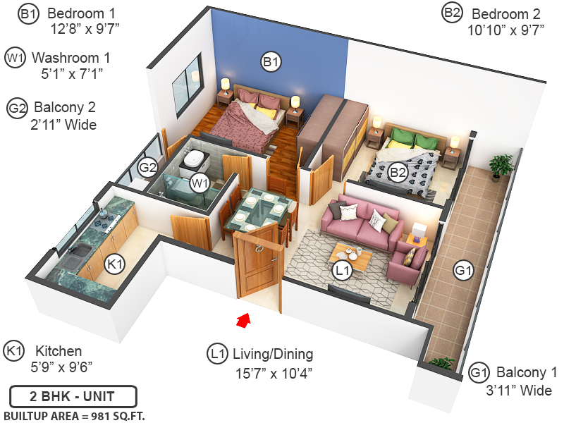 3DFloorPlan of Signature Global City 93