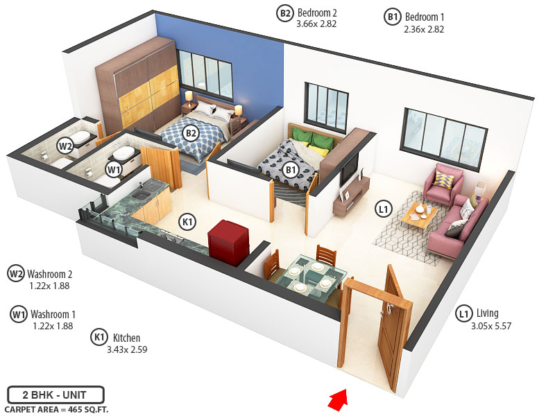 3DFloorPlan of Sunshine Vivant