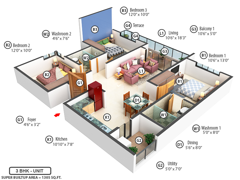 3DFloorPlan of TG Heritage